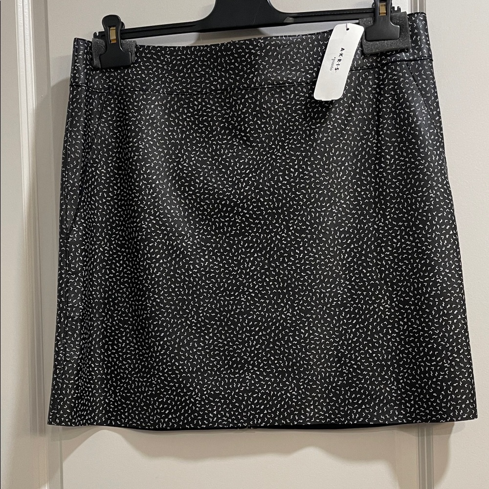 AKris Punto Leather Monochrome Mini Skirt